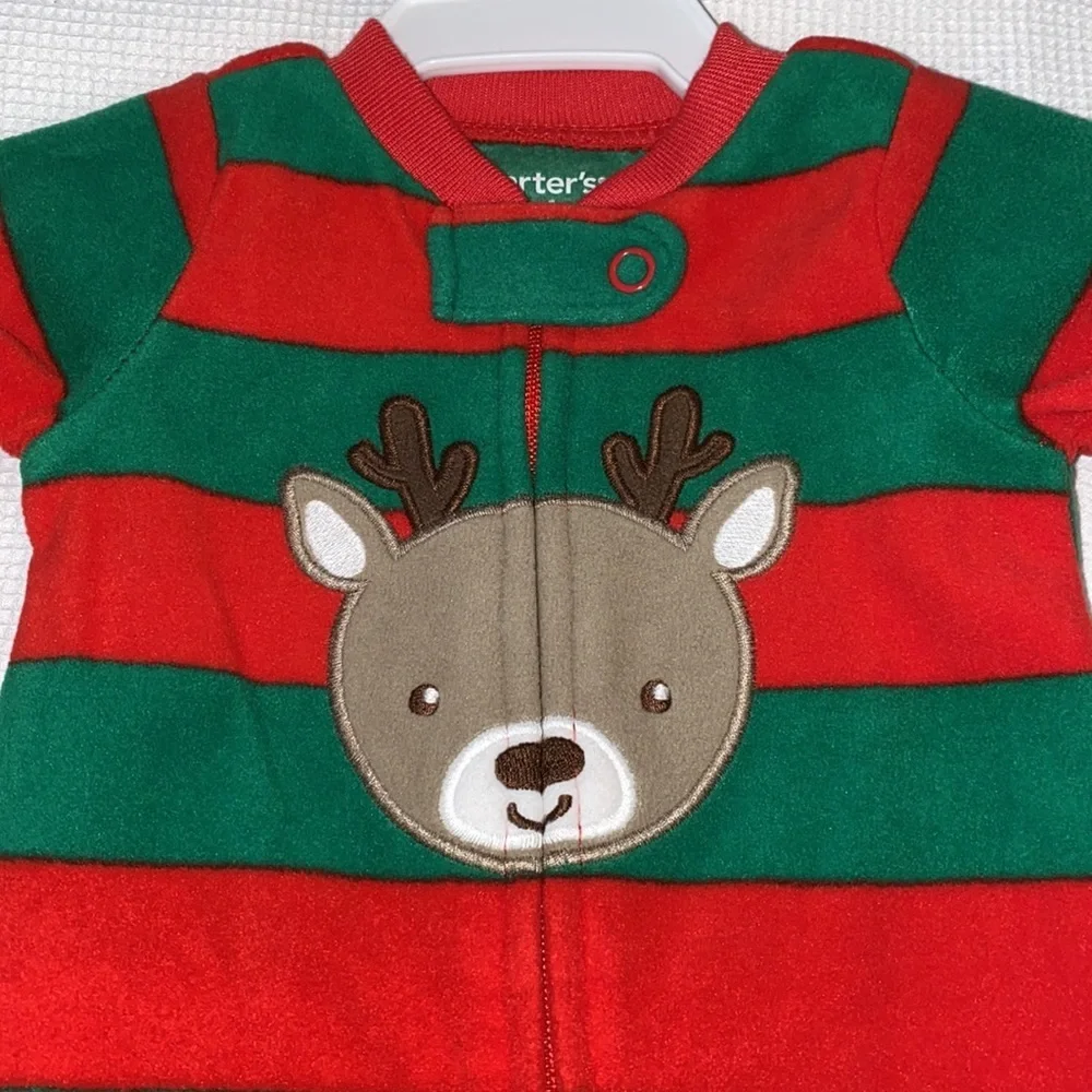 Carter’s reindeer striped bodysuit newborn